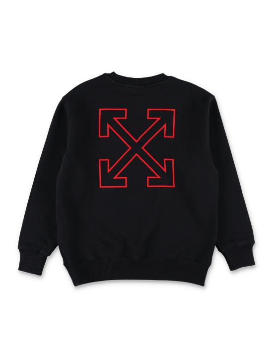  [키즈] 오프화이트 풀오버 애로우 로고 크루넥 스웨트셔츠 블랙 (어린이용) - OFF WHITE