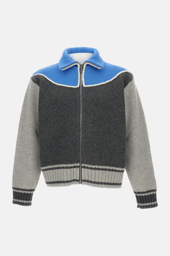  보테가베네타 집업 니트 보테가 베네타 지퍼형 울  그레이