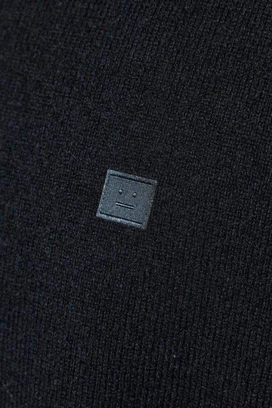  아크네 스튜디오 스웨터 로고 울  블랙 - ACNE STUDIOS