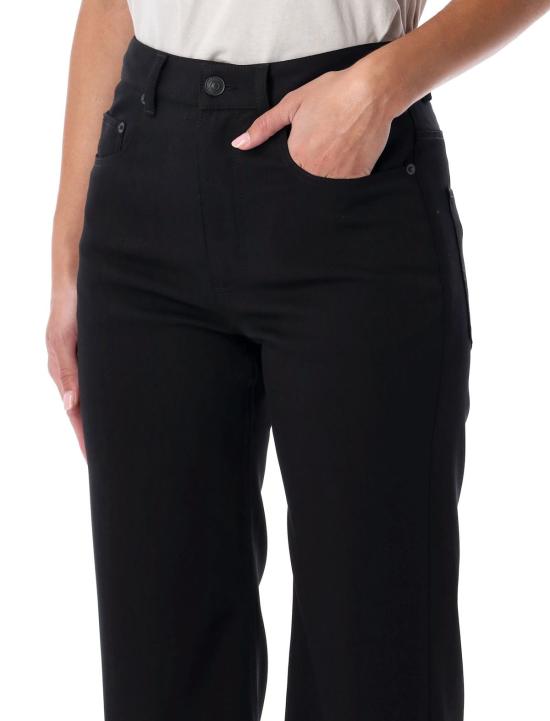  발렌시아가 스트레이트 팬츠 스트레이트 핏 테일러드 울 팬츠 블랙 - BALENCIAGA