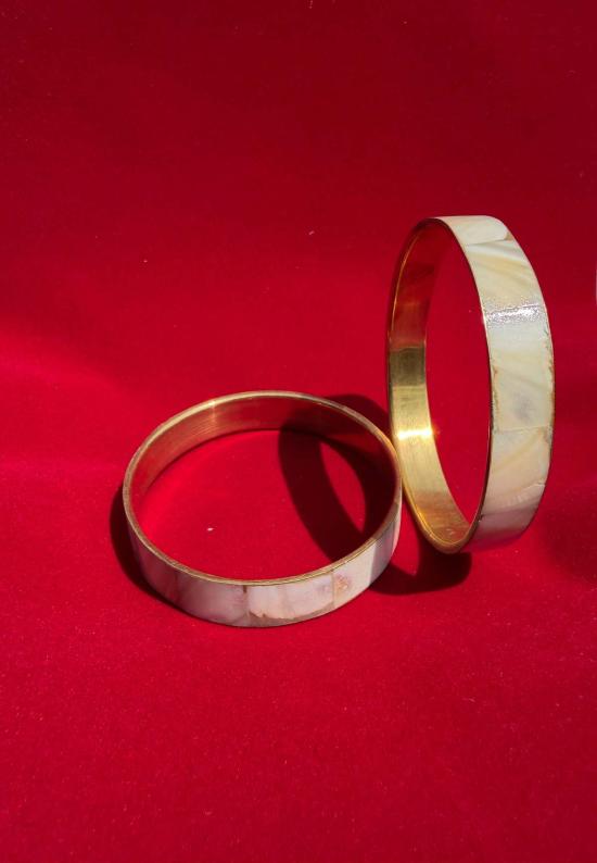  IKKIVI 커프스 링크/타이 홀더 이키비 펄 펙트 뱅글 세트 오프 화이트 뱅글