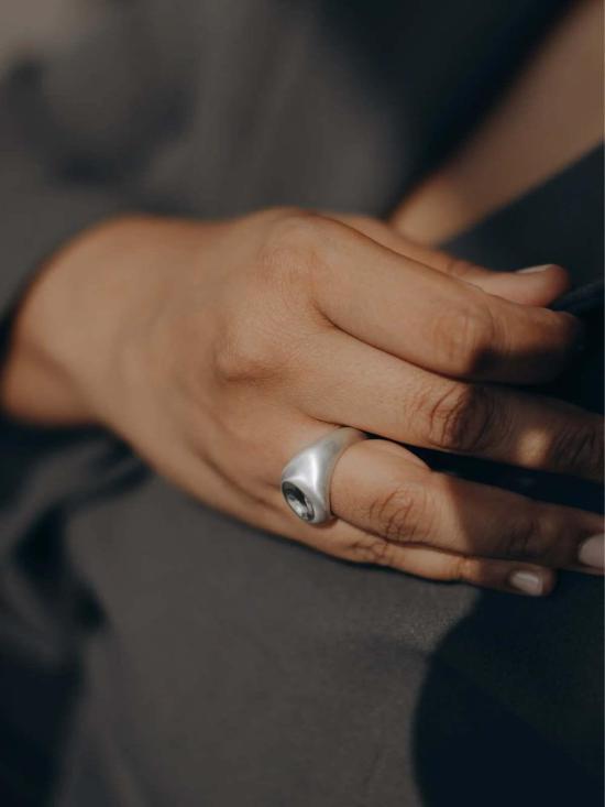  만시 반지 마안시 미러 돔 링 - MAANCY