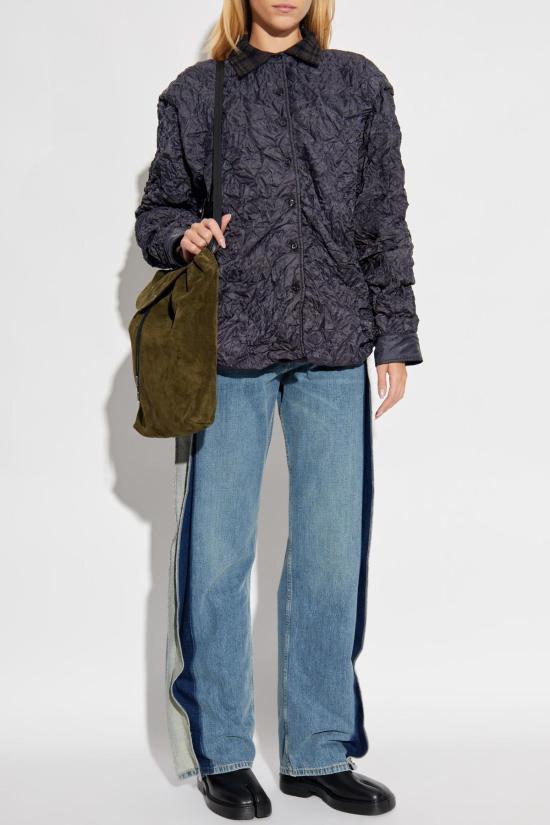  MM6 메종마르지엘라 데님 팬츠 Mm6 메종 마르지엘라 스티칭 디테일 라이트 블루 진 - MM6 MAISON MARGIELA