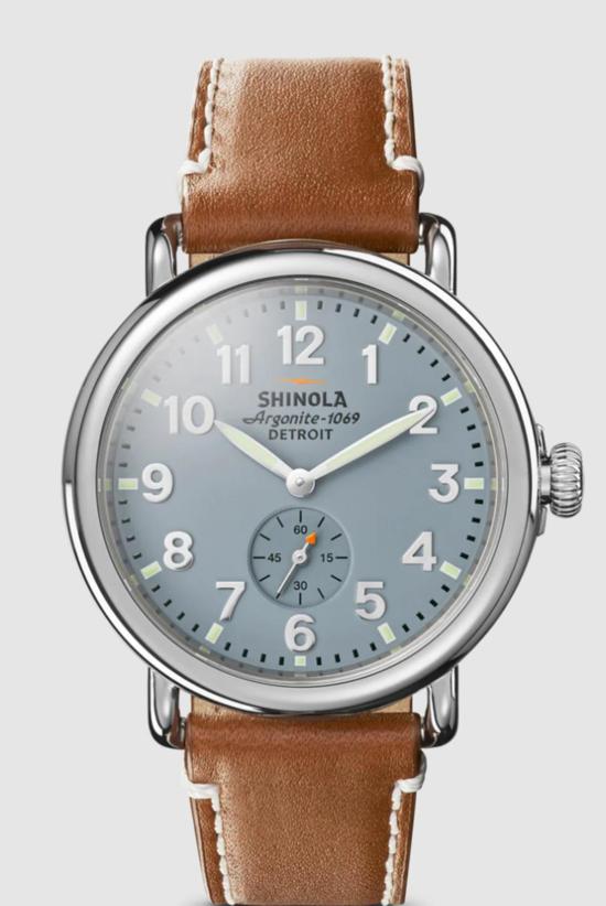  Shinola 손목시계 신올라 런웰 41mm 가죽 시계
