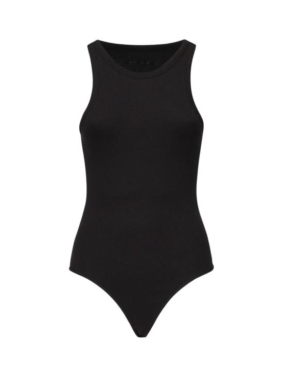  알라이아 바디수트 티셔츠 홀터넥 보디수트 블랙