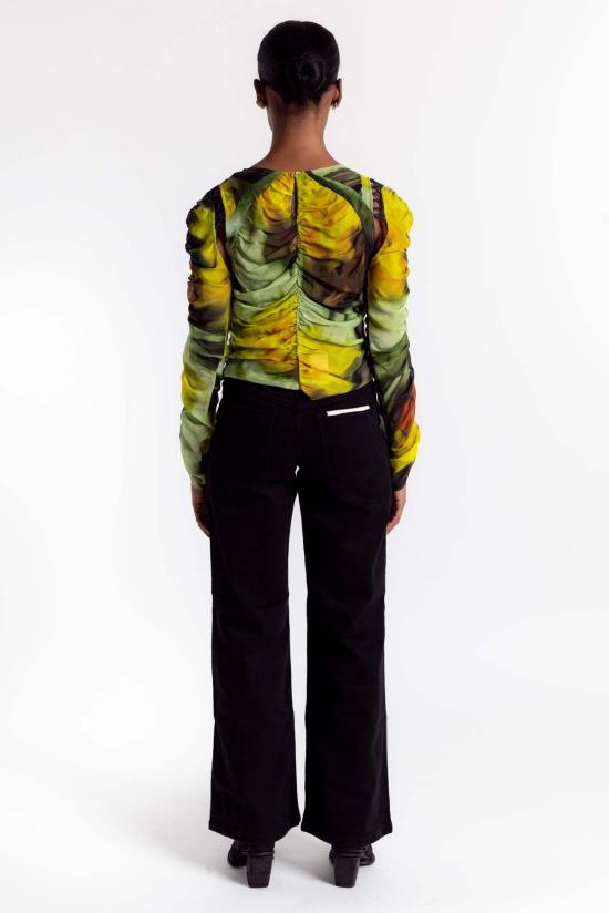  콜리나 스트라다 긴팔 티셔츠 개더드 델릴라  멜팅 블룸 - COLLINA STRADA