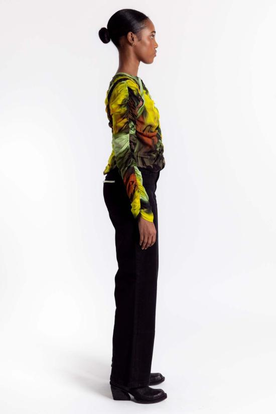  콜리나 스트라다 긴팔 티셔츠 개더드 델릴라  멜팅 블룸 - COLLINA STRADA