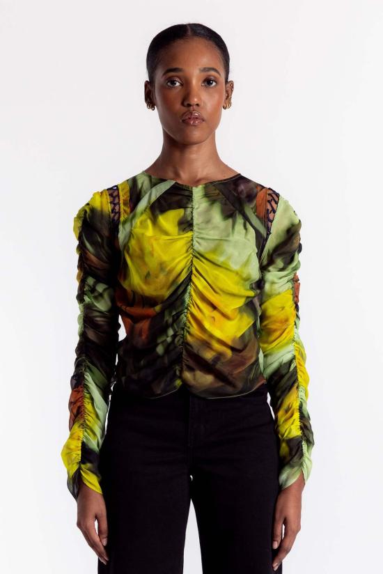  콜리나 스트라다 긴팔 티셔츠 개더드 델릴라  멜팅 블룸