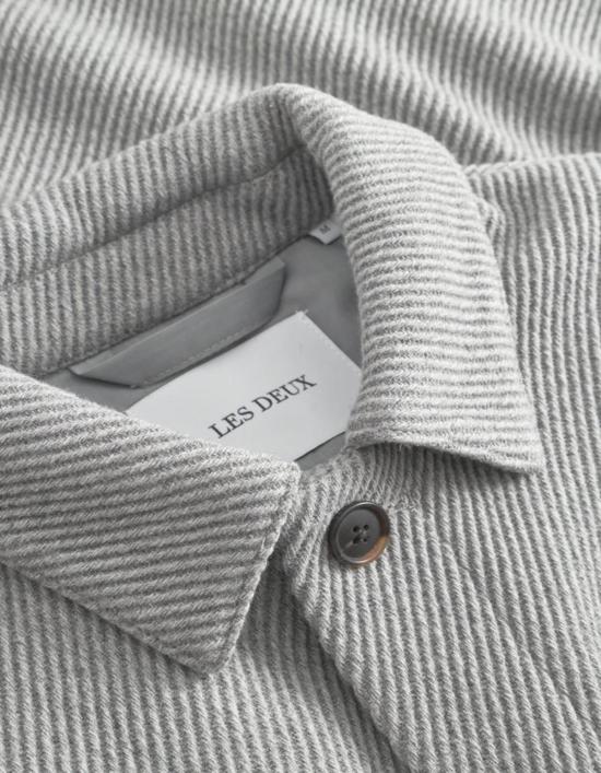  레듀 봄버 자켓 Les Deux Nash 트윌 울 재킷 그레이 - LES DEUX