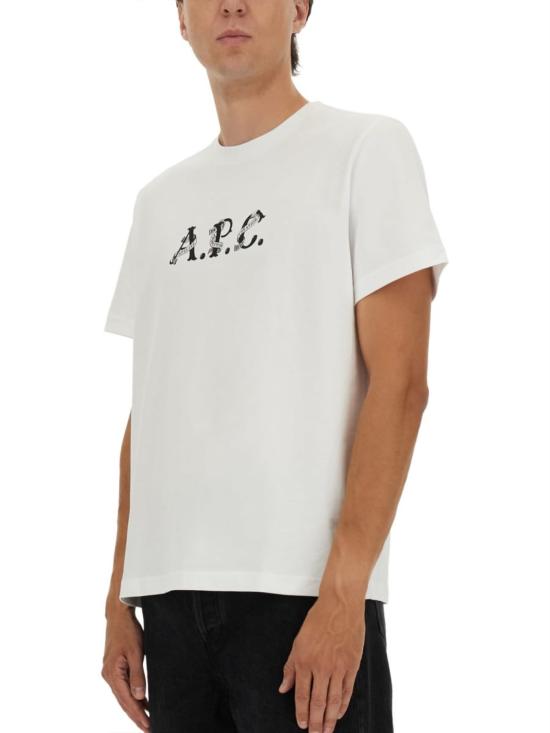  아페쎄 탑 A.P.C. 티셔츠 휴고 티 화이트 - A.P.C.