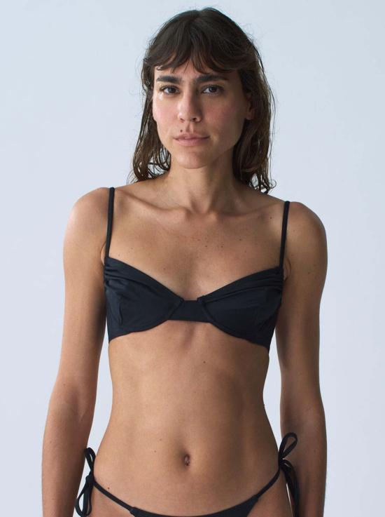  NU SWIM 비키니 수영복 뉴 스윔 갤럭시 언더와이어 비키니 탑 블랙