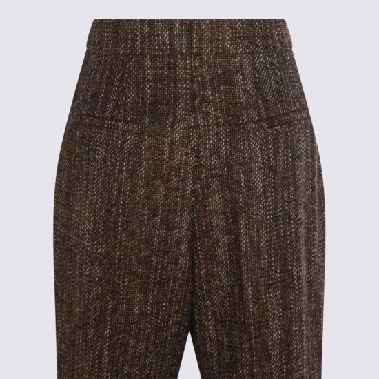  펜디 데님 팬츠 러스트 울 플레어 팬츠 - FENDI