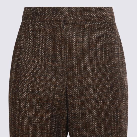  펜디 데님 팬츠 러스트 울 플레어 팬츠 - FENDI