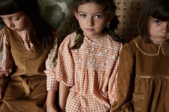  [키즈] Bien Bien 셔츠 키즈 비엔비엔 봉쥬르 튜니크 코듀로이 블라우스 카라멜