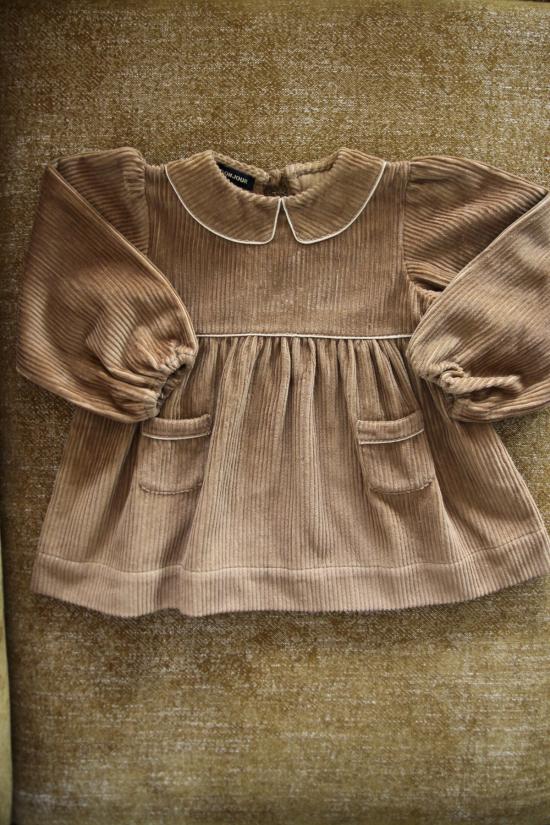  [키즈] Bien Bien 셔츠 키즈 비엔비엔 봉쥬르 튜니크 코듀로이 블라우스 카라멜 - OTHER BRANDS