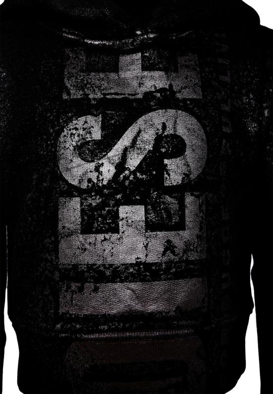  [키즈] 디젤 풀오버 로고가 있는 아동용 크롭 스웨트셔츠 블랙 - DIESEL