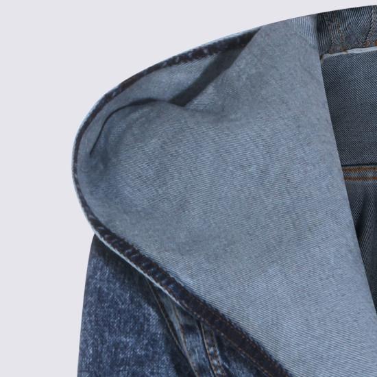  알라이아 데님 자켓 Alaia 크롭 데님 재킷 Bleu Neige - ALAIA