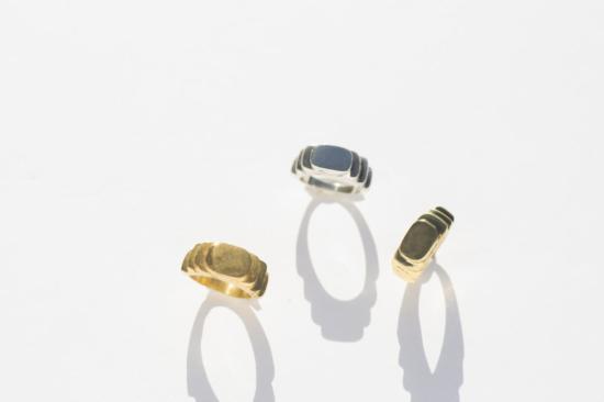  에이드 반지 겔레(Eyde Gelleh) 로스트 왁스 주조 , 재활용 금속 옵션 (황동/은/14k 금) - EYDE