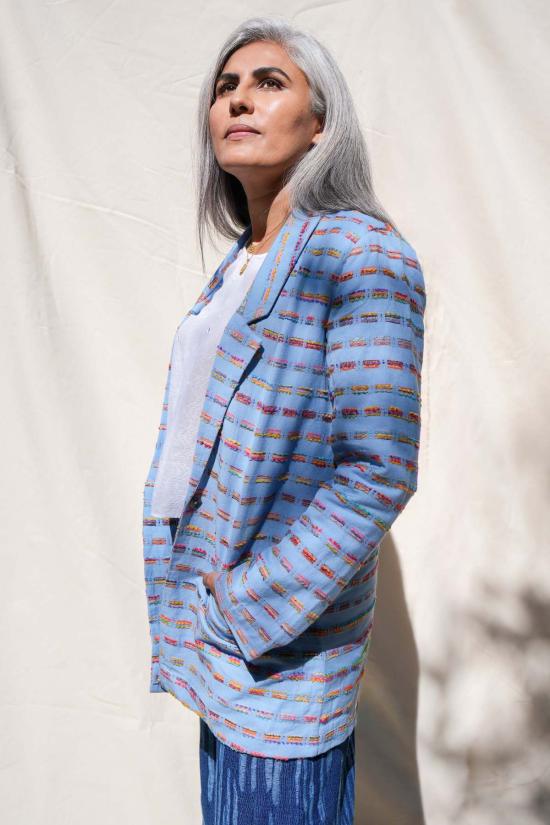  아바카시 수트 자켓 소프트 자카드 블레이저 - ABACAXI