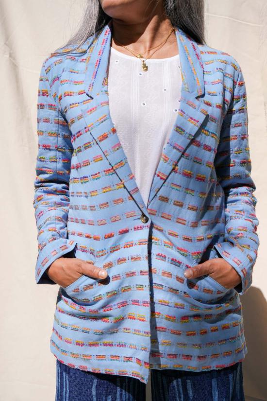  아바카시 수트 자켓 소프트 자카드 블레이저