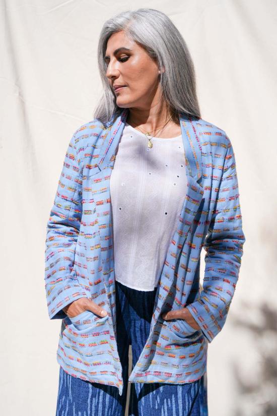  아바카시 수트 자켓 소프트 자카드 블레이저 - ABACAXI