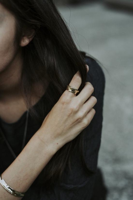  Uni 반지 유니 주얼리 프래그먼트 스테이트먼트 링 브라스 - OTHER BRANDS