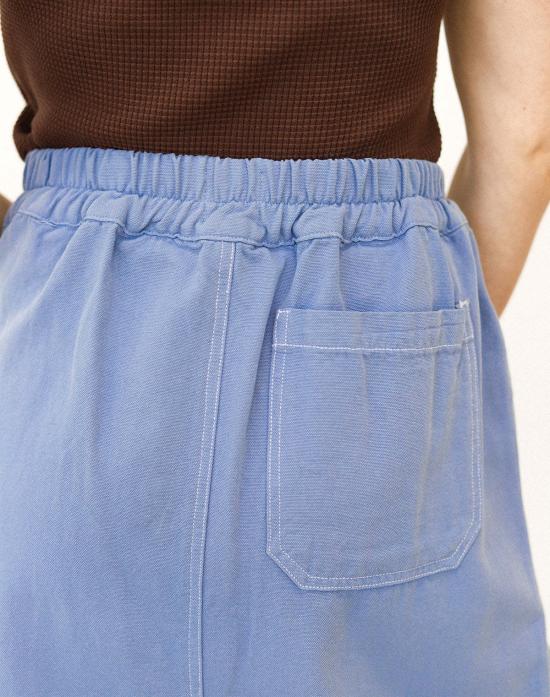  노블 데님 스커트 유틸리티 스커트 페블 블루 - NOBLE