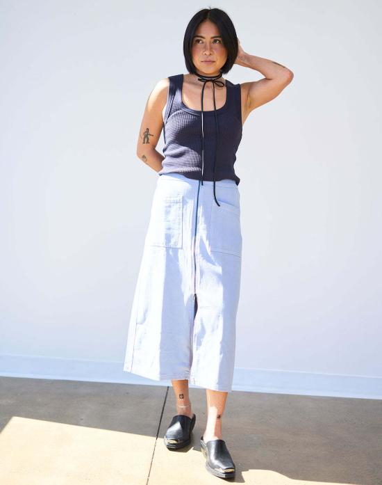  Noble 데님 스커트 노블 유틸리티 스커트 페블 블루 - OTHER BRANDS