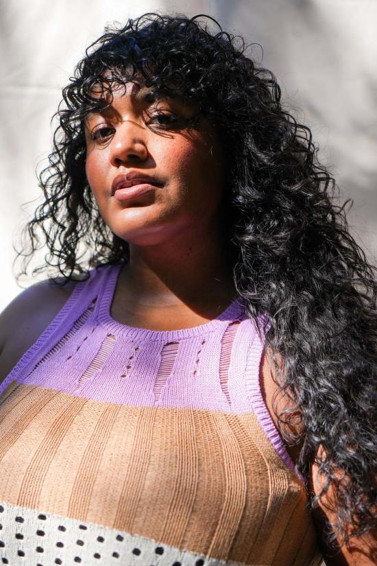  아바카시 롱 원피스 레이서백 크로셰 드레스 멀티 스트라이프 - ABACAXI