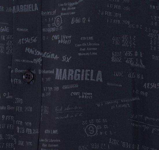  MM6 메종마르지엘라 탑 Mm6 메종 마르지엘라 로고 셔츠 블랙 - MM6 MAISON MARGIELA