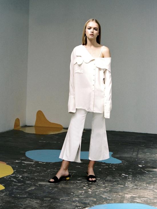  JH.Zane 블라우스 Jh.Zane 드립  오프 화이트