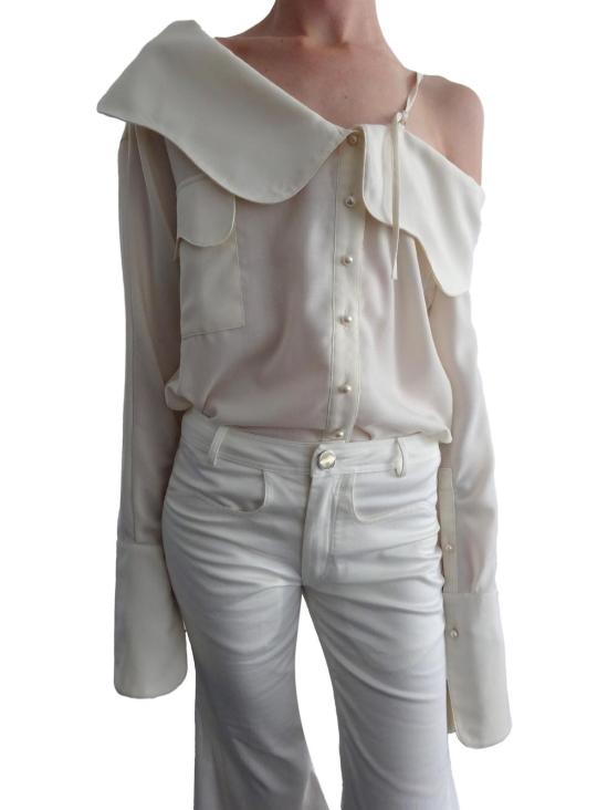  JH.Zane 블라우스 Jh.Zane 드립  오프 화이트 - OTHER BRANDS