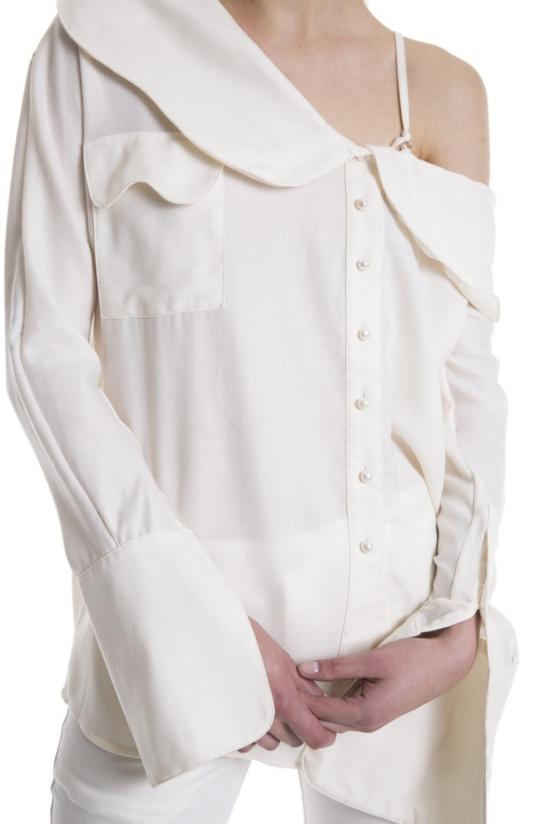  JH.Zane 블라우스 Jh.Zane 드립  오프 화이트 - OTHER BRANDS