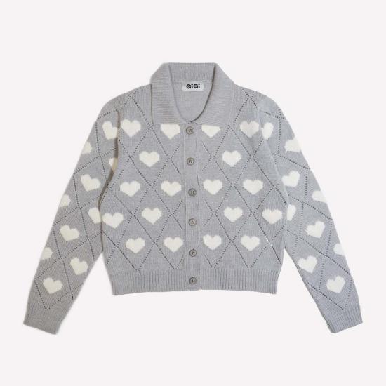  지지 니트웨어 가디건 Gigi 니트웨어 러브 폴로 - GIGI KNITWEAR