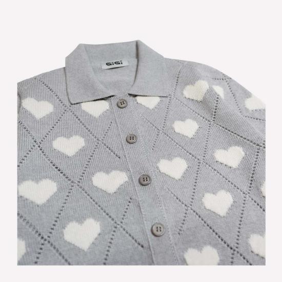  지지 니트웨어 가디건 Gigi 니트웨어 러브 폴로 - GIGI KNITWEAR