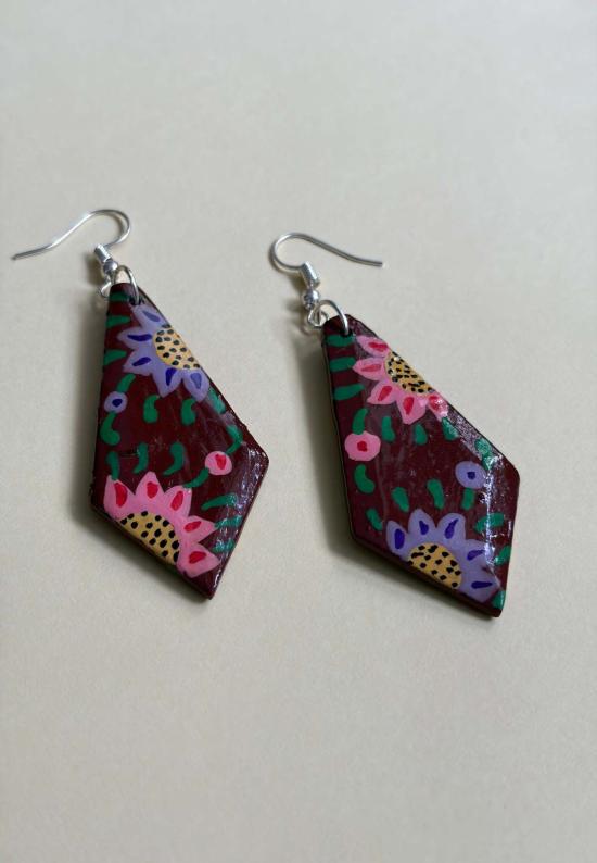  이키비 이어링 이어 플뢰르 귀걸이 브라운 - IKKIVI