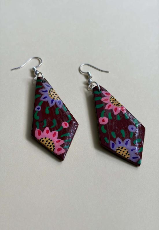  이키비 이어링 이어 플뢰르 귀걸이 브라운 - IKKIVI