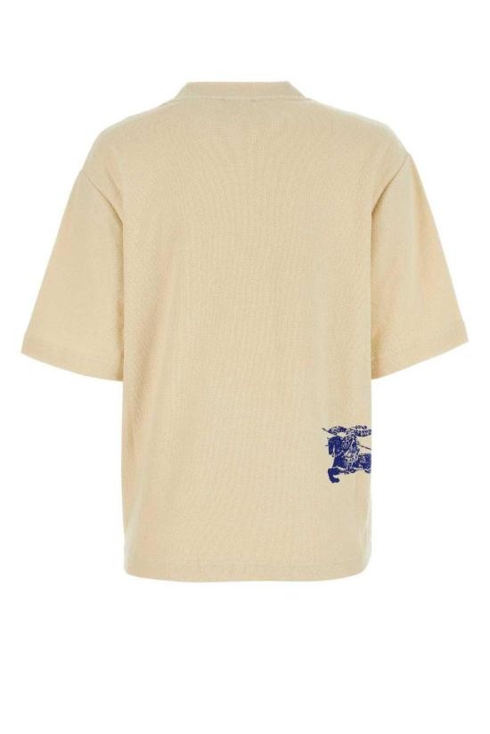  버버리 반팔 티셔츠 승마 기사 프린트 크루넥 티셔츠 화이트 - BURBERRY