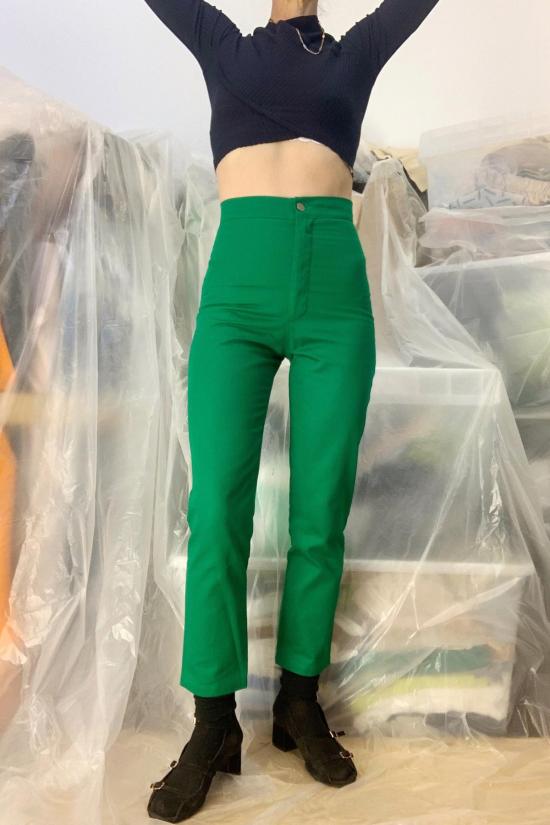  DÉSIRÉEKLEIN 스트레이트 팬츠 DÉsirÉeklein 로타 팬츠 포레스트 그린 - OTHER BRANDS