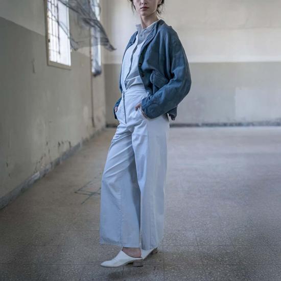  에이치플러스 하노 베셀 스트레이트 팬츠 H+ 한노 웨셀 푸라 팬츠 화이트