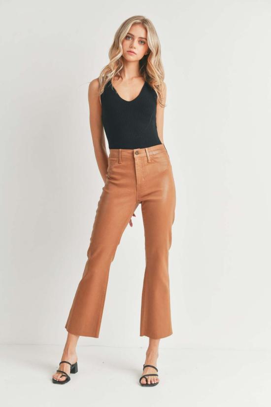  저스트 블랙 데님 데님 팬츠 코팅 킥 플레어 멀티 - JUST BLACK DENIM