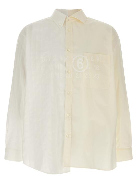  MM6 메종마르지엘라 탑 Mm6 메종 마르지엘라 숫자 시그니처 Mm6 셔츠 멀티컬러