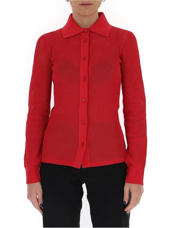  보테가베네타 가디건 보테가 베네타 메시 버튼  레드 - BOTTEGA VENETA
