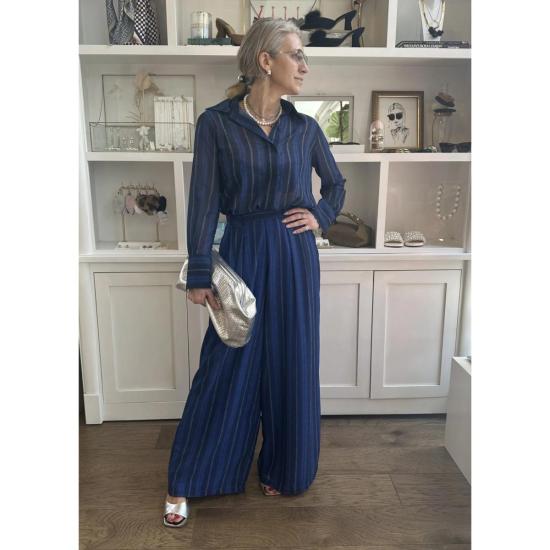  LADYBIRD 스트레이트 팬츠 레이디버드 오데트 스트라이프 데님 팬츠