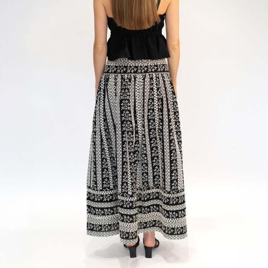  로레타 카포니 롱 스커트 Loretta Caponi Castagneto 스커트 Natures Score - LORETTA CAPONI