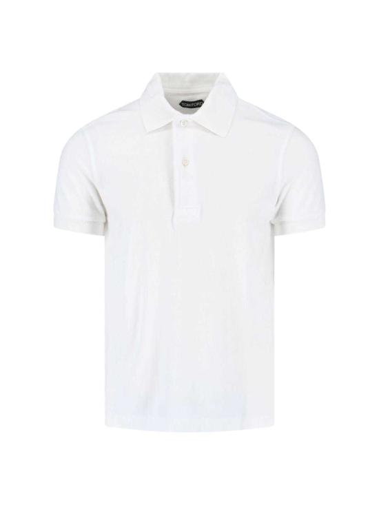  톰포드 폴로 티셔츠 톰 포드 버튼 폴로 셔츠 화이트