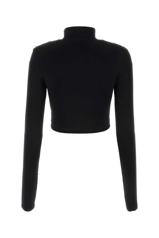  오프화이트 긴팔 티셔츠 스트레치 비스코스  블랙 - OFF WHITE