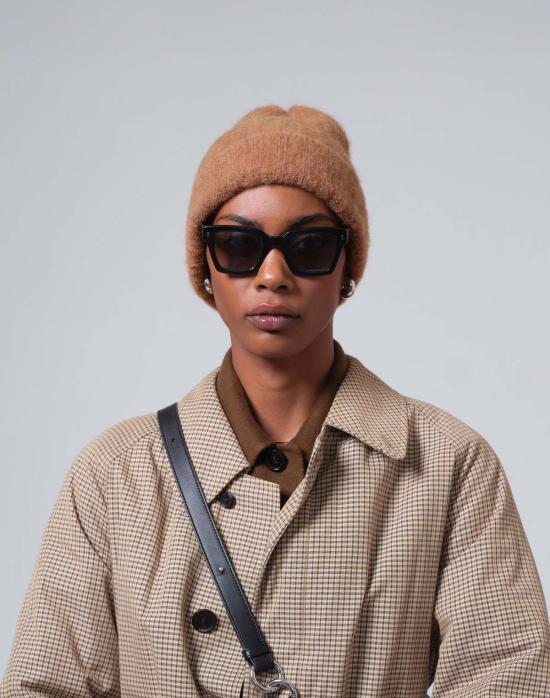  하이어 굿즈 모자 알파카 청키 울 립 비니 - HYER GOODS