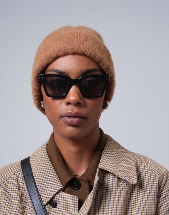  하이어 굿즈 모자 알파카 청키 울 립 비니 - HYER GOODS