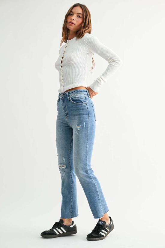  저스트 블랙 데님 데님 팬츠 빈티지 슬림 스트레이트 - JUST BLACK DENIM